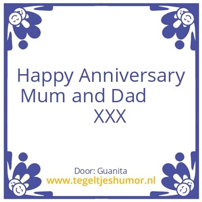 Tegeltje: To Mum & Dad