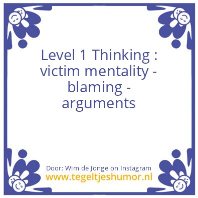 Tegeltje: Thinking level 1