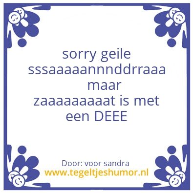 Tegeltje: maf
