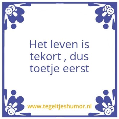 Tegeltje: Leven