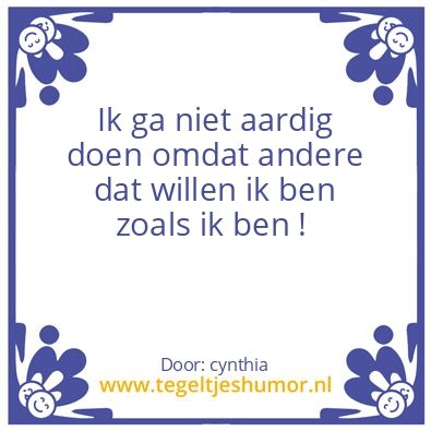 Tegeltje: de waarheid