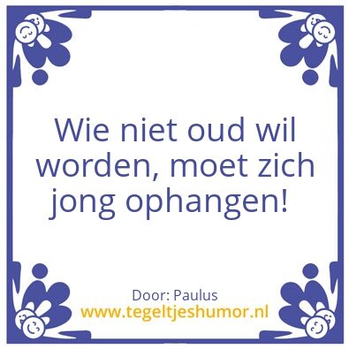 Tegeltje: Generatiekloof: