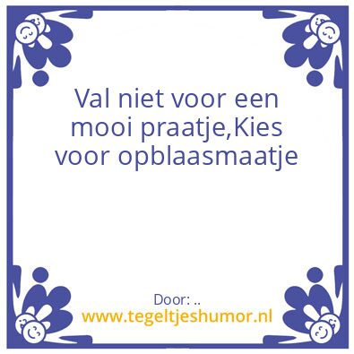 Tegeltje: ..