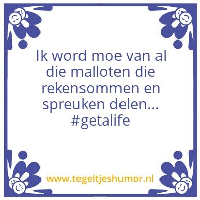 Tegeltje: Moe