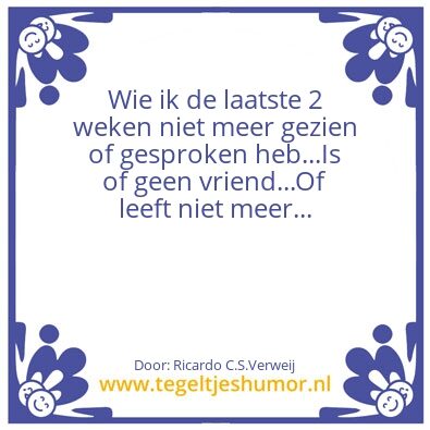 Tegeltje: Vriendschap test