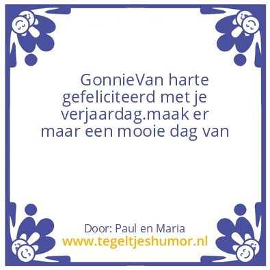 Tegeltje: Happy Birdsday