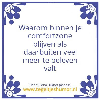 Tegeltje: comfortzone