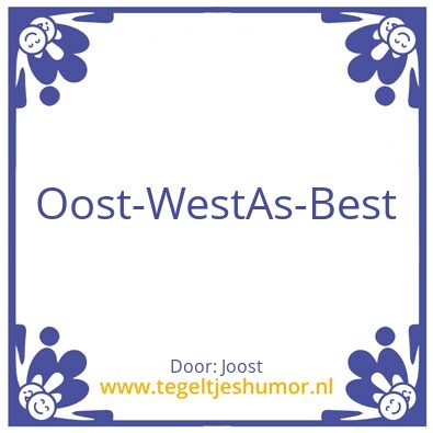 Tegeltje: Oost