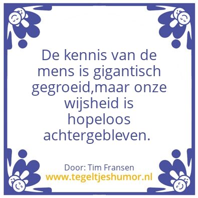 Tegeltje: Wijsheid