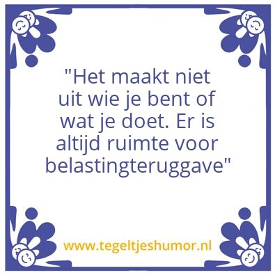 Tegeltje: Belastingvermindering