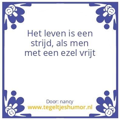 Tegeltje: humor
