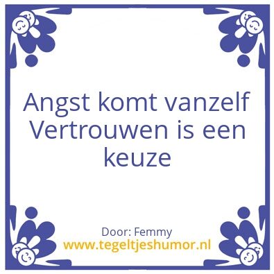 Tegeltje: Vertrouwen