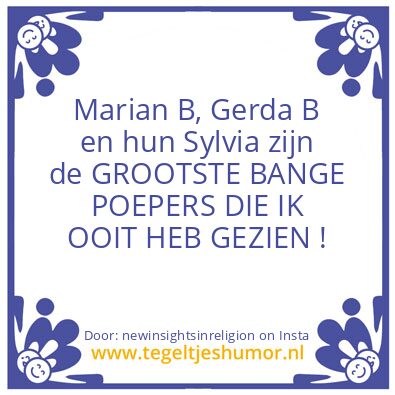 Tegeltje: Marian B  ?