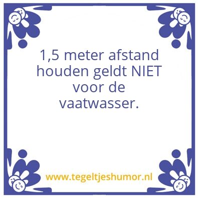 Tegeltje: Vaatwasser