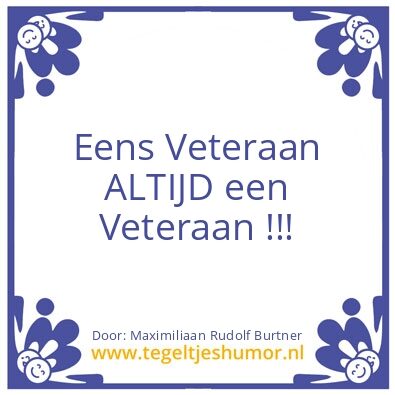 Tegeltje: VETERAAN