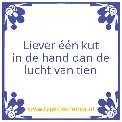 Tegeltje: kut