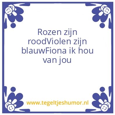 Tegeltje: Rijmpje