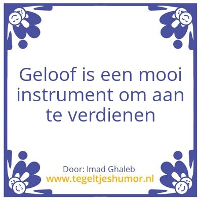 Tegeltje: Geloof