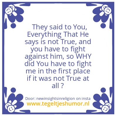 Tegeltje: They said to You,