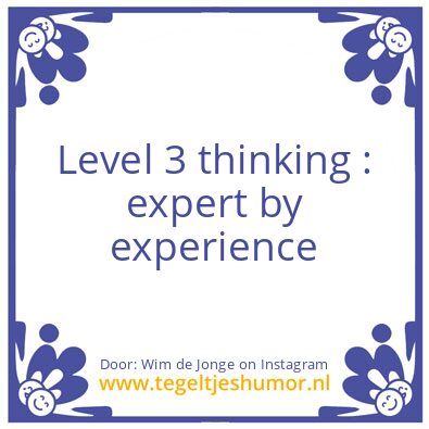 Tegeltje: Level 3 Thinking