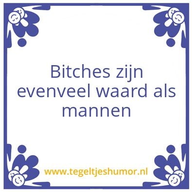 Tegeltje: Bitch
