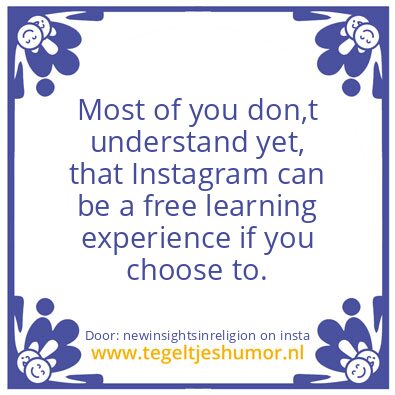 Tegeltje: Are you learning ?