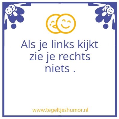 Tegeltje: Kijken