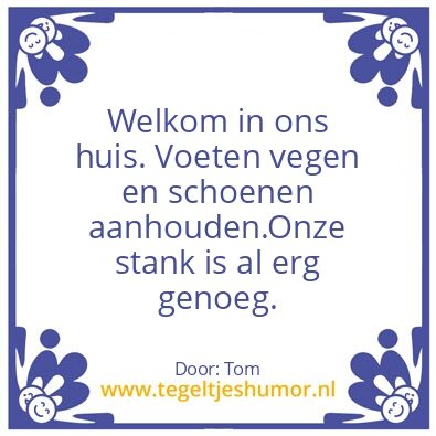 Tegeltje: Welkom