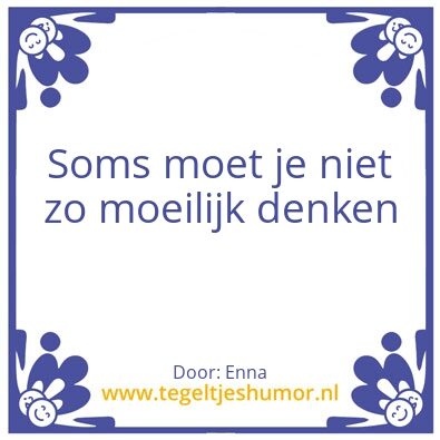Tegeltje: Makkelijk