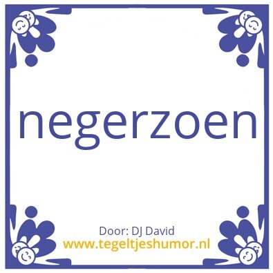 Tegeltje: zoen