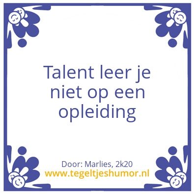 Tegeltje: Tegeltje