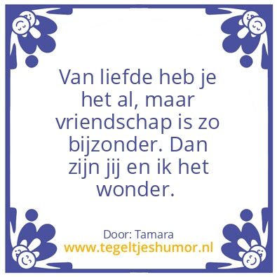 Tegeltje: Vriendschap