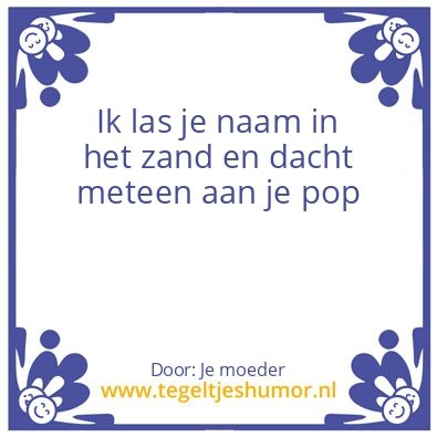 Tegeltje: Je naam