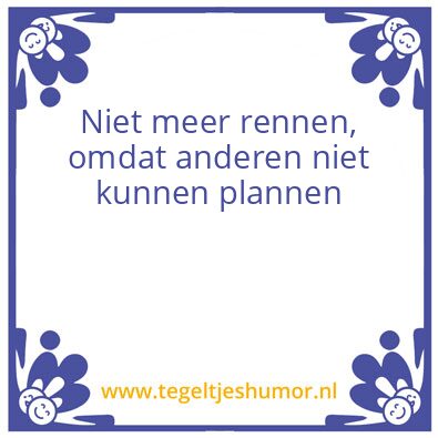 Tegeltje: Voornemen