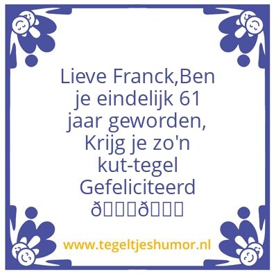 Tegeltje: Franck