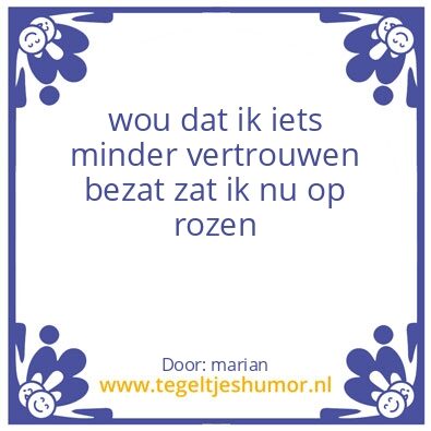 Tegeltje: wantrouwen