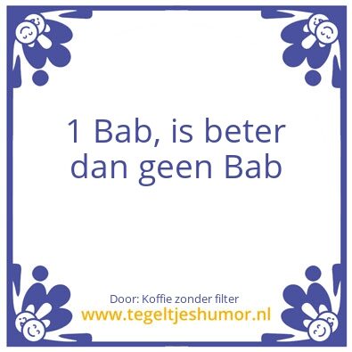 Tegeltje: Bab
