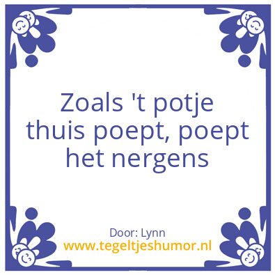 Tegeltje: Poep