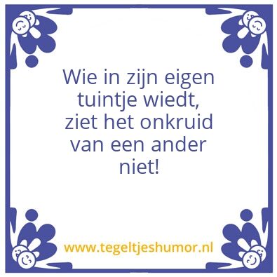 Tegeltje: Ziet