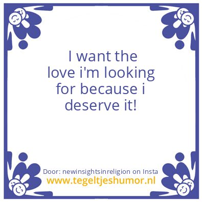 Tegeltje: ALL I WANT ….