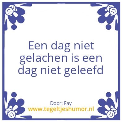 Tegeltje: Lachen