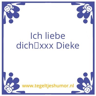 Tegeltje: Dieke kroon