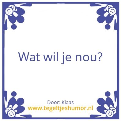 Tegeltje: x