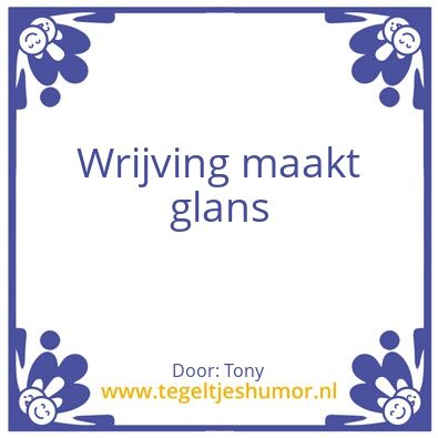 Tegeltje: glans