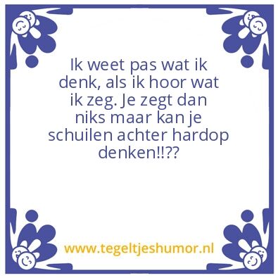 Tegeltje: Gedachte