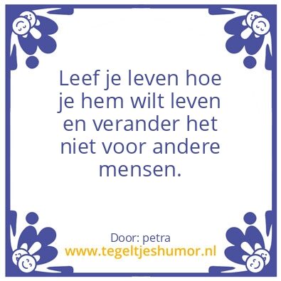 Tegeltje: leven