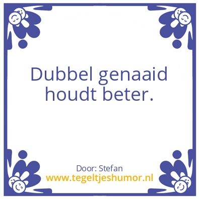 Tegeltje: Dubbel