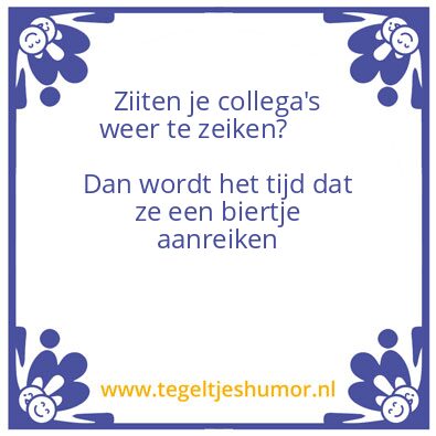 Tegeltje: collega’s
