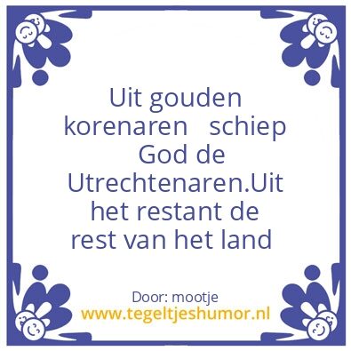 Tegeltje: Utrecht