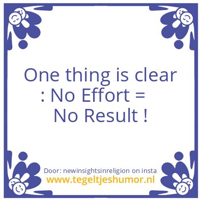 Tegeltje: One thing is clear !